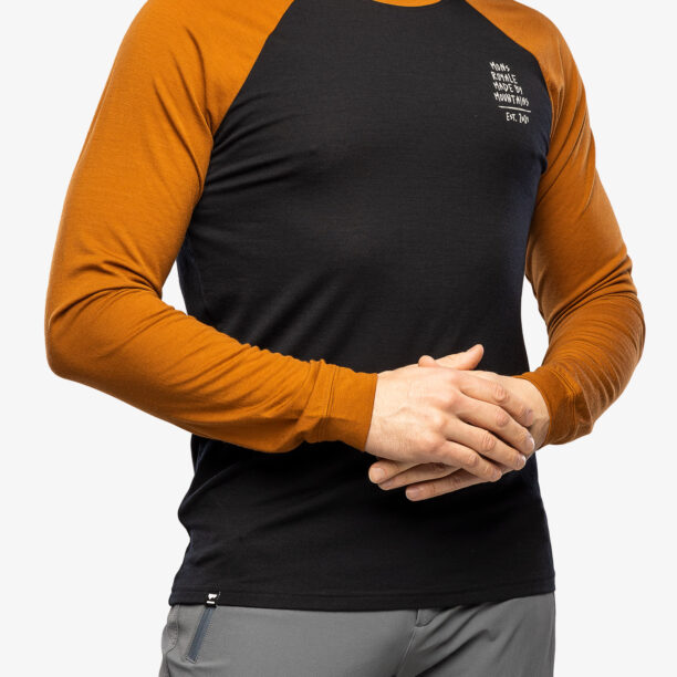 Cumpăra Hanorac ciclism Mons Royale Icon Raglan - black/copper