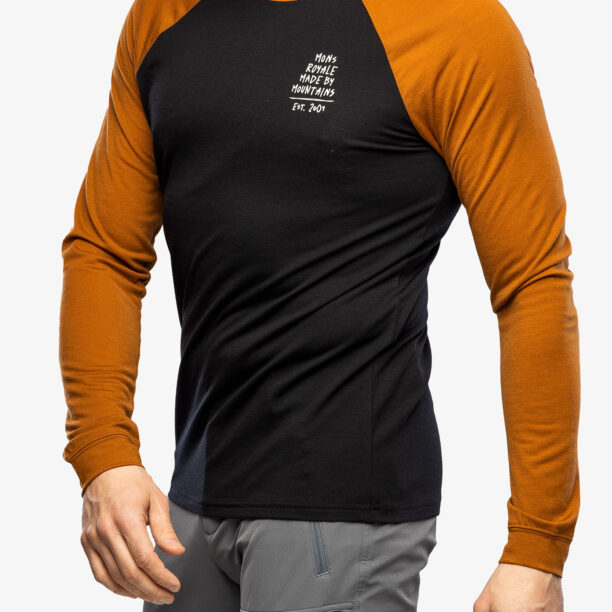 Preţ Hanorac ciclism Mons Royale Icon Raglan - black/copper