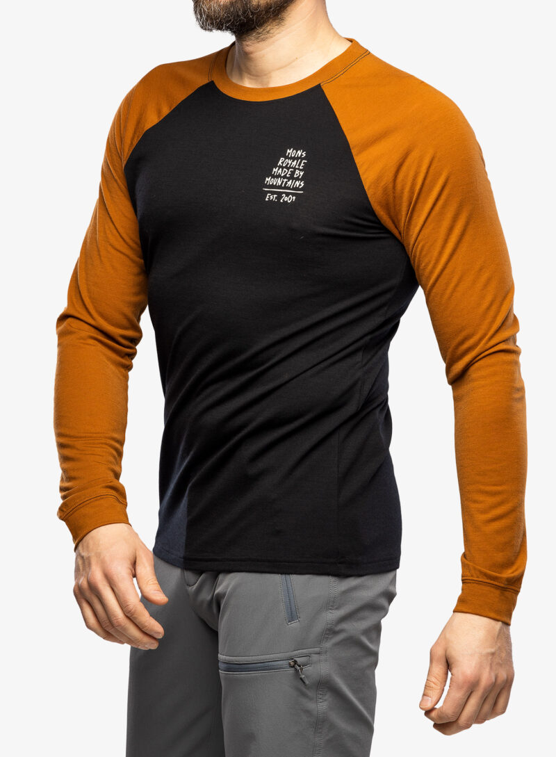 Preţ Hanorac ciclism Mons Royale Icon Raglan - black/copper