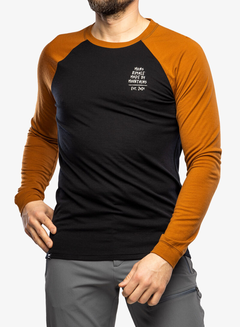 Hanorac ciclism Mons Royale Icon Raglan - black/copper