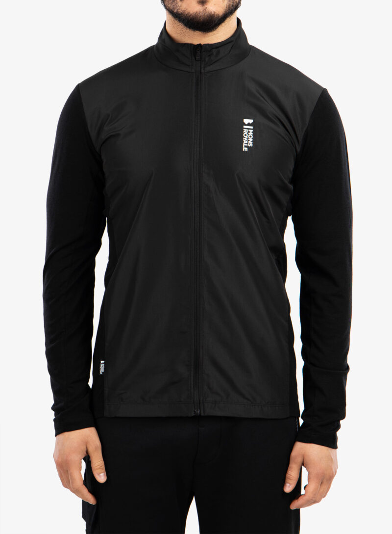 Hanorac ciclism Mons Royale Redwood Wind Jersey - black