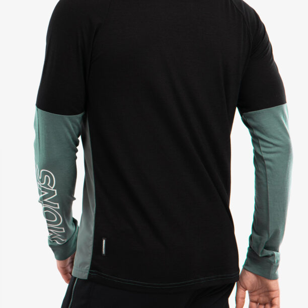 Preţ Hanorac ciclism Mons Royale Tarn Merino Shift Wind Jersey - burnt sage/black