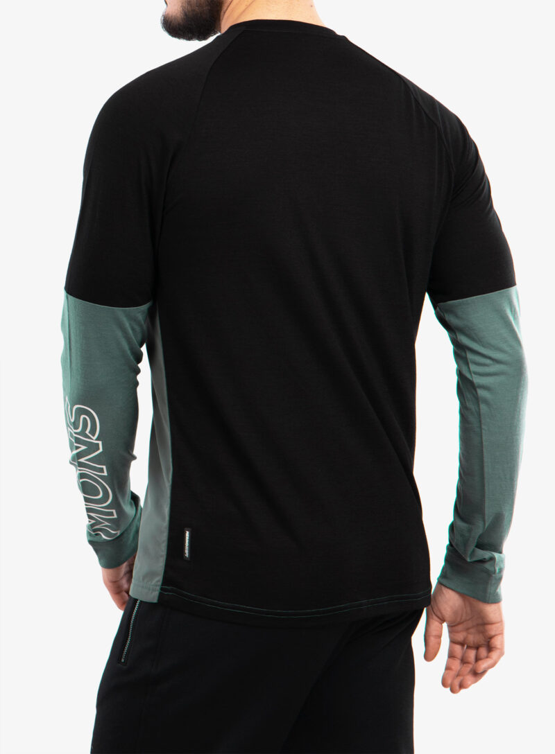 Preţ Hanorac ciclism Mons Royale Tarn Merino Shift Wind Jersey - burnt sage/black