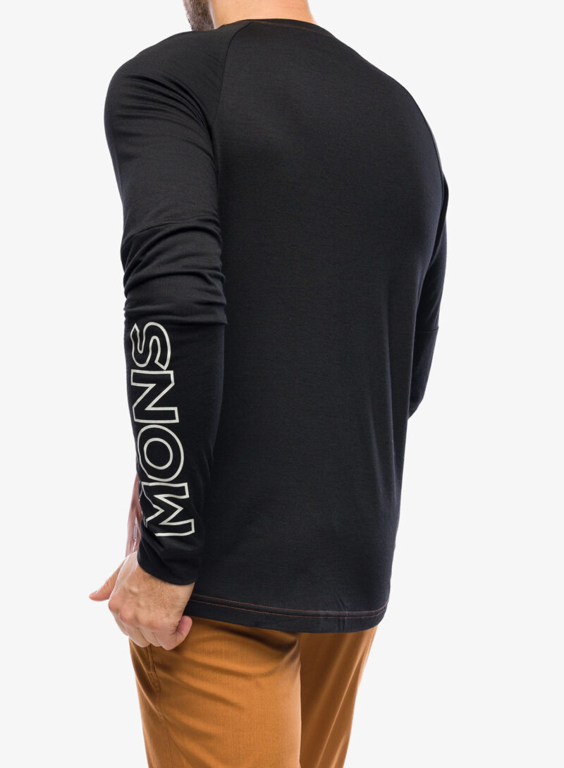 Preţ Hanorac ciclism Mons Royale Tarn Merino Shift Wind Jersey - dark copper/black