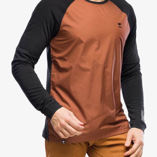 Hanorac ciclism Mons Royale Tarn Merino Shift Wind Jersey - dark copper/black