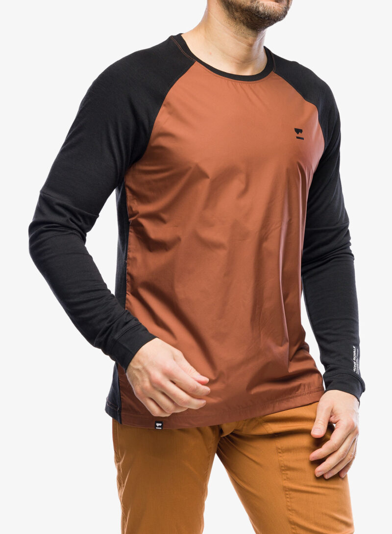 Hanorac ciclism Mons Royale Tarn Merino Shift Wind Jersey - dark copper/black