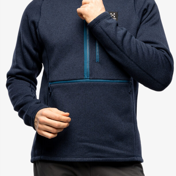 Preţ Hanorac cu fermoar 1/2 Haglofs Risberg 1/2 Zip - tarn blue