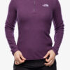 Hanorac cu fermoar 1/2 femei The North Face 100 Glacier 1/4 Zip - black currant