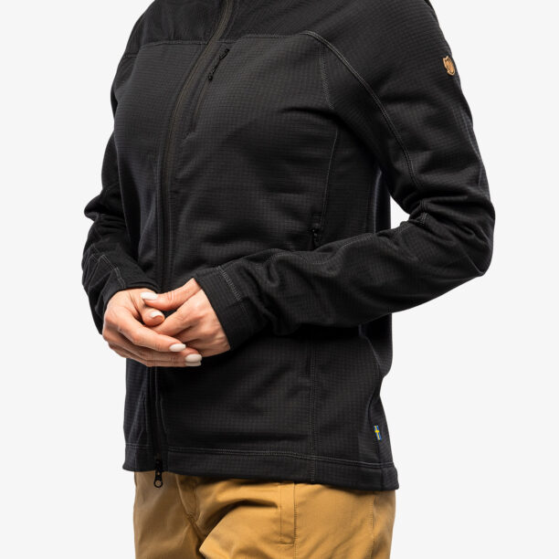 Cumpăra Hanorac cu fermoar femei Fjallraven Abisko Lite Fleece Jacket - black