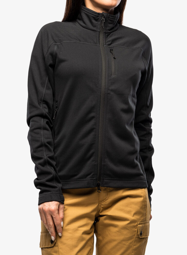 Hanorac cu fermoar femei Fjallraven Abisko Lite Fleece Jacket - black