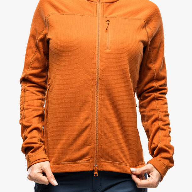 Cumpăra Hanorac cu fermoar femei Fjallraven Abisko Lite Fleece Jacket - terracotta brown