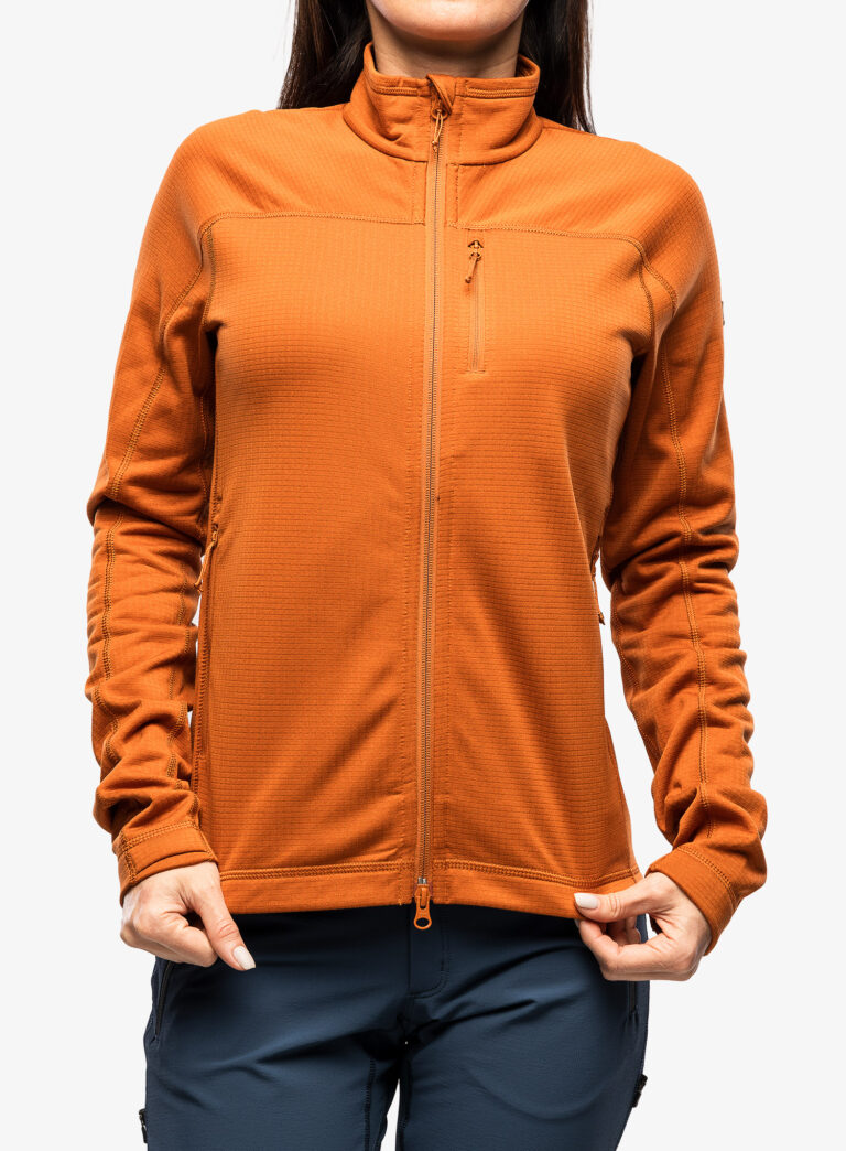 Cumpăra Hanorac cu fermoar femei Fjallraven Abisko Lite Fleece Jacket - terracotta brown