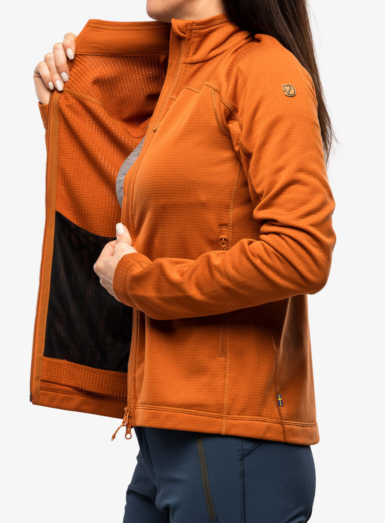 Hanorac cu fermoar femei Fjallraven Abisko Lite Fleece Jacket - terracotta brown - imagine 6