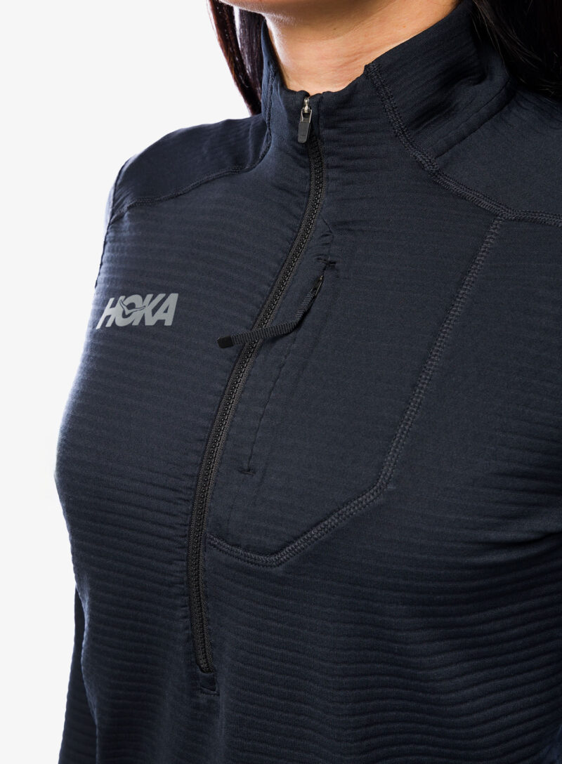 Original Hanorac cu fermoar femei Hoka 1/2 Zip - black