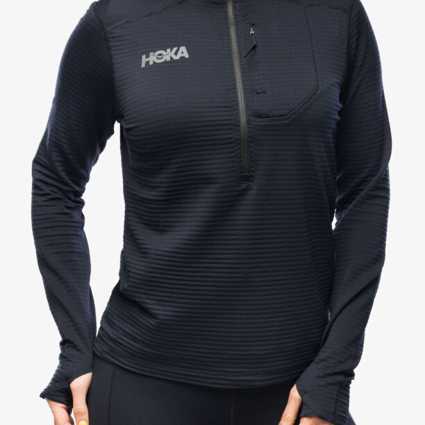 Hanorac cu fermoar femei Hoka 1/2 Zip - black