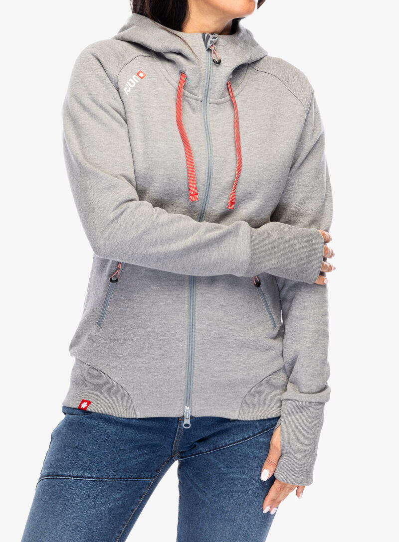 Cumpăra Hanorac cu fermoar femei Ocun Hoodie Zipper - grey paloma/silverscone