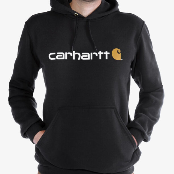 Hanorac cu gluga Carhartt Signature Logo Sweatshirt - black