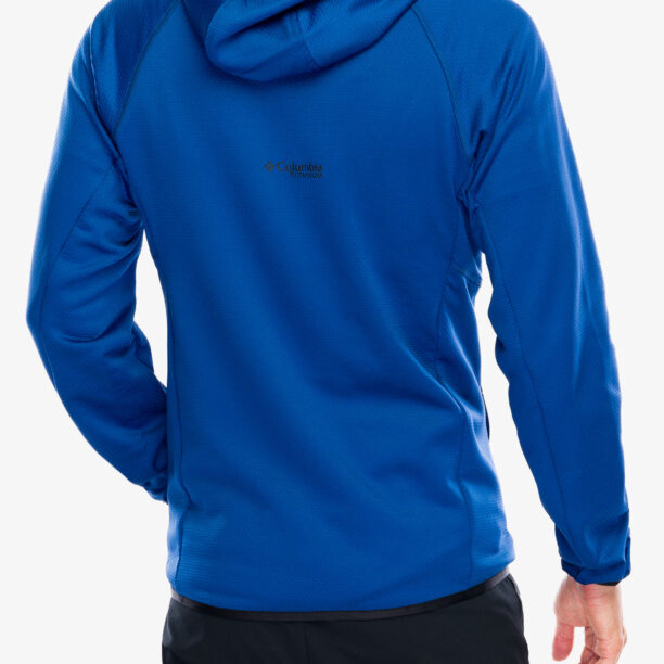 Hanorac cu gluga Columbia Triple Canyon Grid Fleece Hooded FZ II - mountain blue/black preţ