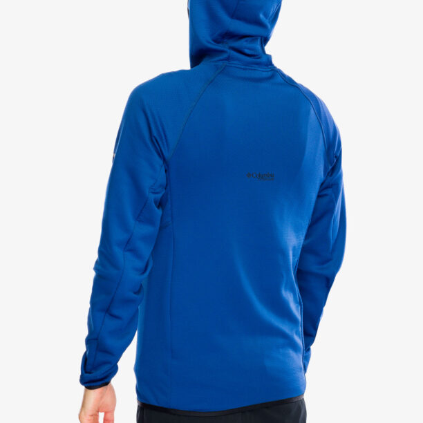 Original Hanorac cu gluga Columbia Triple Canyon Grid Fleece Hooded FZ II - mountain blue/black