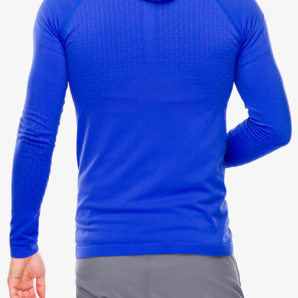 Hanorac cu gluga Compressport 3D Thermo Seamless Hoodie Zip - dazz blue preţ