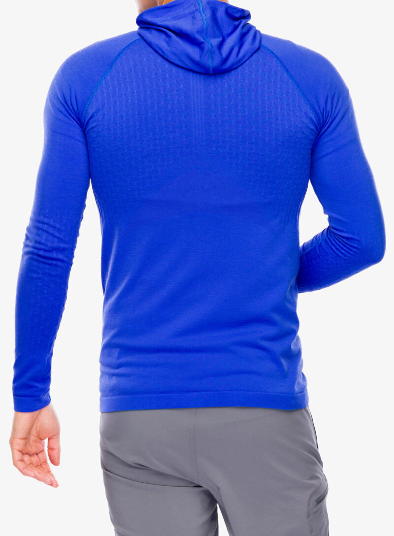 Hanorac cu gluga Compressport 3D Thermo Seamless Hoodie Zip - dazz blue preţ