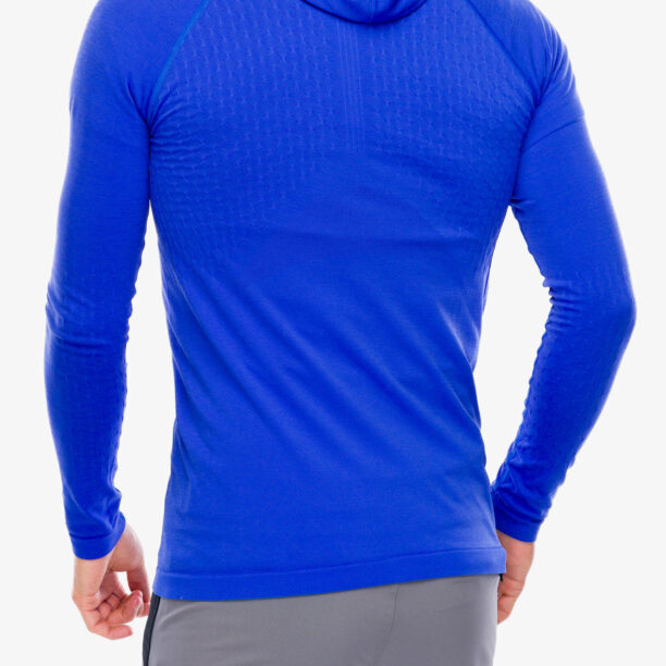 Preţ Hanorac cu gluga Compressport 3D Thermo Seamless Hoodie Zip - dazz blue