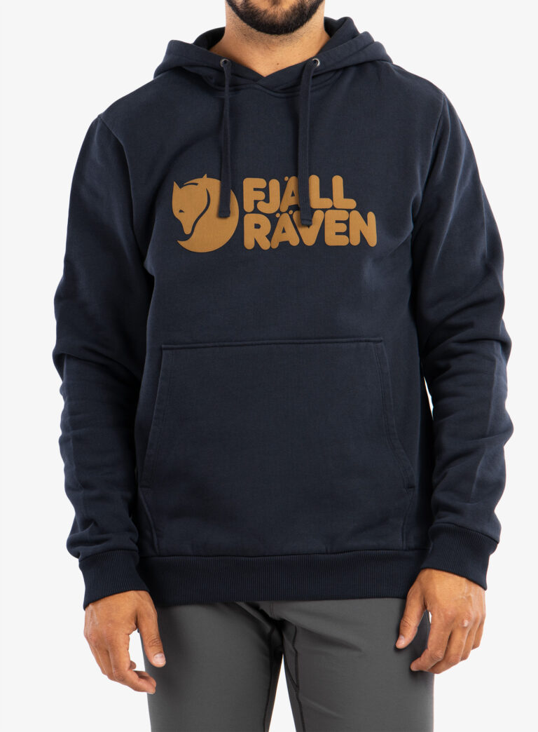 Hanorac cu gluga Fjallraven Fjällräven Logo Hoodie - dark navy