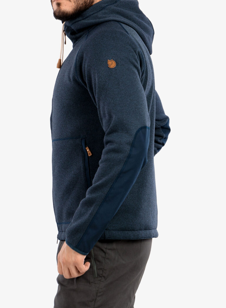 Hanorac cu gluga Fjallraven Ovik Fleece Hoodie - navy - imagine 6