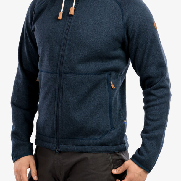 Hanorac cu gluga Fjallraven Ovik Fleece Hoodie - navy