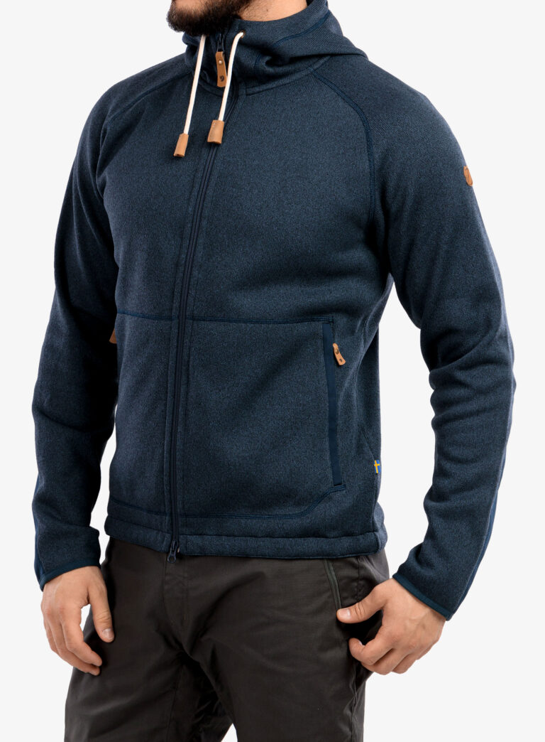 Hanorac cu gluga Fjallraven Ovik Fleece Hoodie - navy