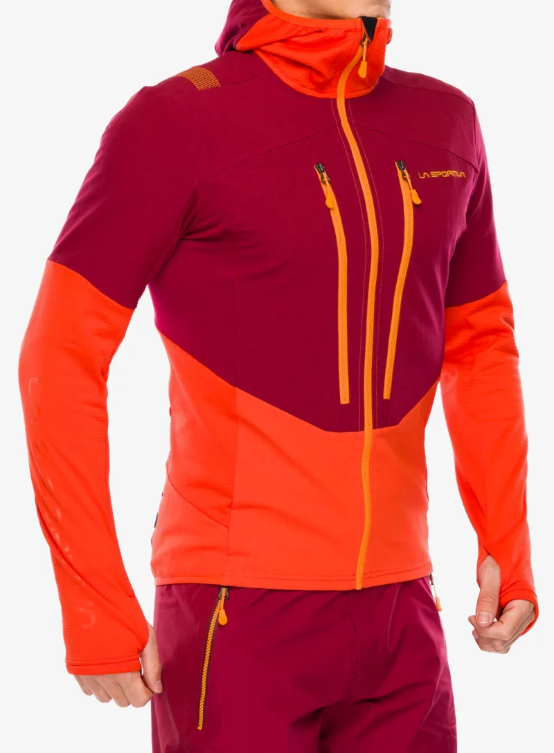 Cumpăra Hanorac cu gluga La Sportiva Session Tech Hoody - cherry tomato/sangria