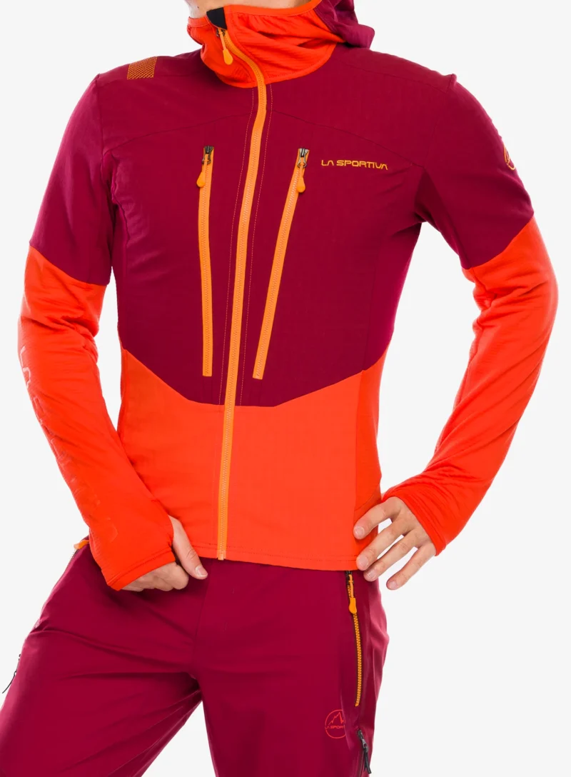 Hanorac cu gluga La Sportiva Session Tech Hoody - cherry tomato/sangria