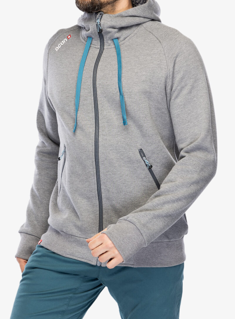 Cumpăra Hanorac cu gluga Ocun Hoodie Zipper - grey paloma/excalibur