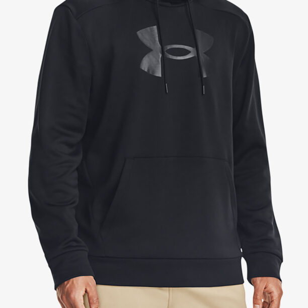 Hanorac cu gluga Under Armour Armour Fleece Big Logo Hoodie - black/black