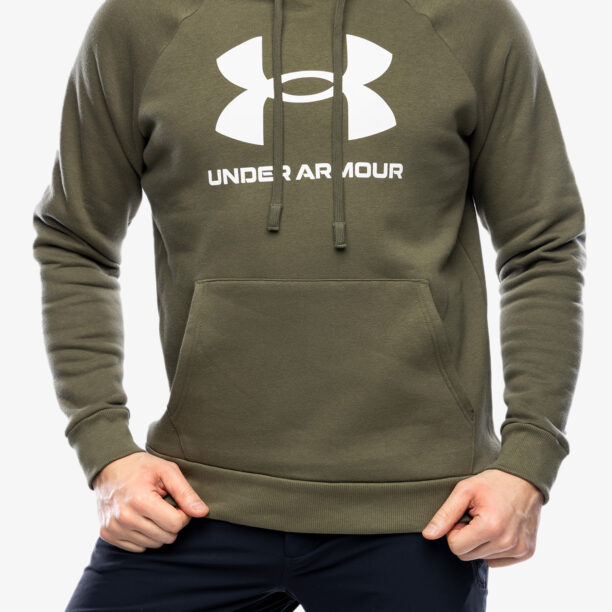 Hanorac cu gluga Under Armour Rival Fleece Logo Hoodie - marine OD green/white