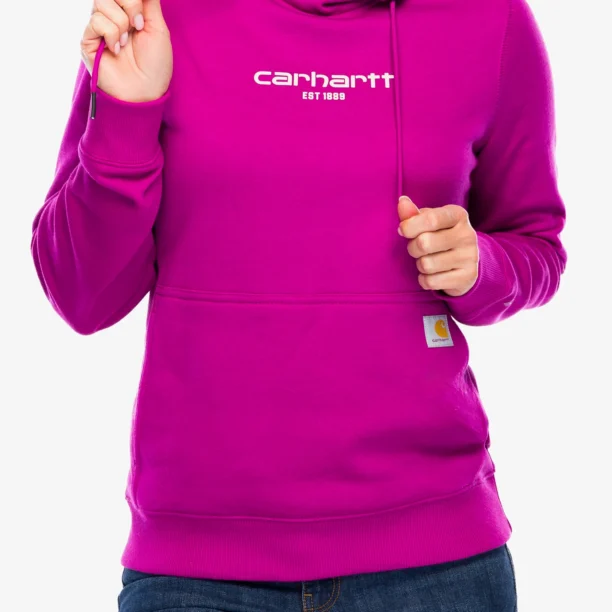 Hanorac cu gluga femei Carhartt Force Lightweight Sweatshirt - magenta agate