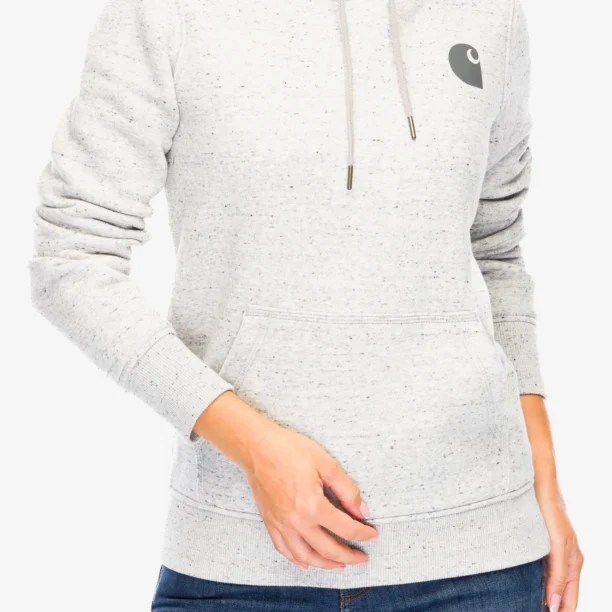 Cumpăra Hanorac cu gluga femei Carhartt Logo Sleeve Graphic Sweatshirt - asphalt heather nep