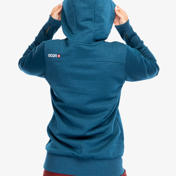 Hanorac cu gluga femei Ocun Hoodie - blue opal/silverscone preţ