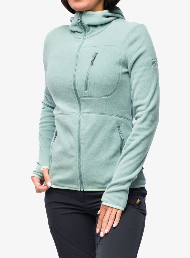 Hanorac cu gluga femei Turbat Summit Fleece - iceberg green