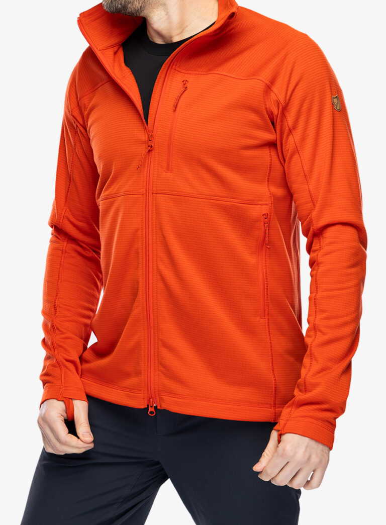 Original Hanorac descheiat Fjallraven Abisko Lite Fleece Jacket - flame orange