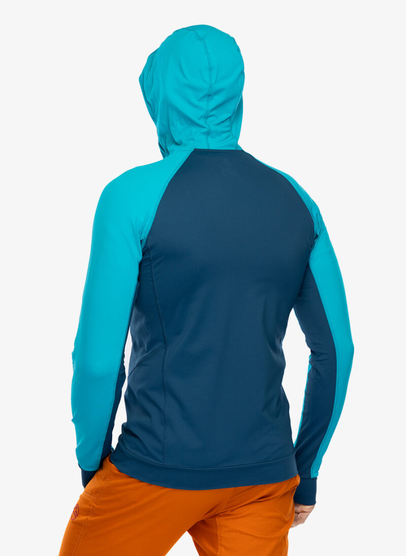 Hanorac escaladă Mountain Equipment Aiguille Hooded Top - majolica blue/topaz preţ