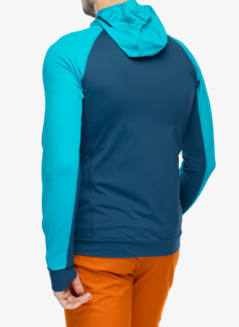 Preţ Hanorac escaladă Mountain Equipment Aiguille Hooded Top - majolica blue/topaz