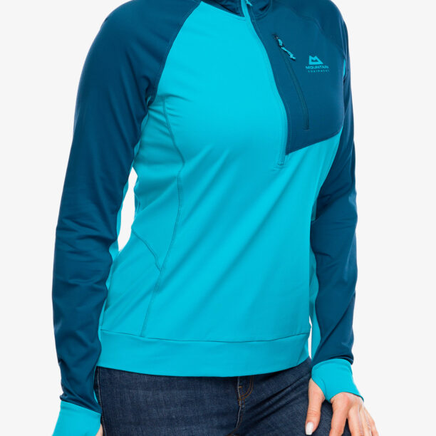 Cumpăra Hanorac escaladă femei Mountain Equipment Aiguille Hooded Top - topaz/majolica blue