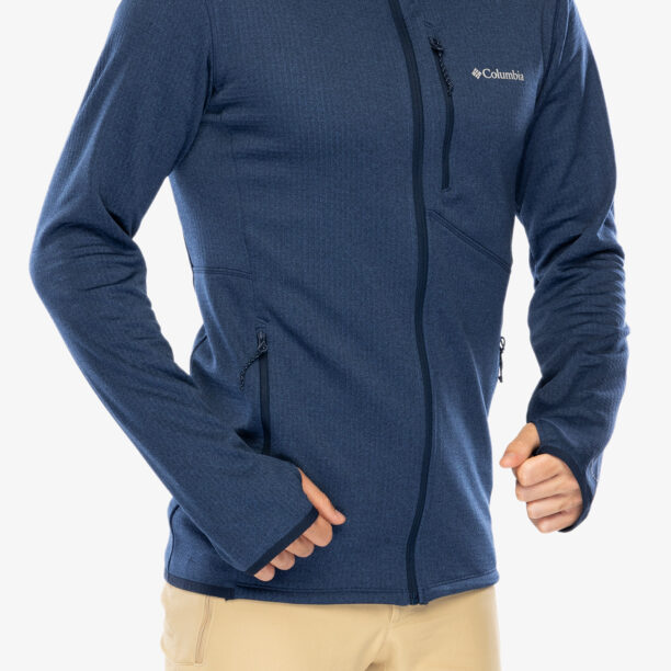 Hanorac fara gluga Columbia Park View Fleece Full Zip - collegiate navy heather