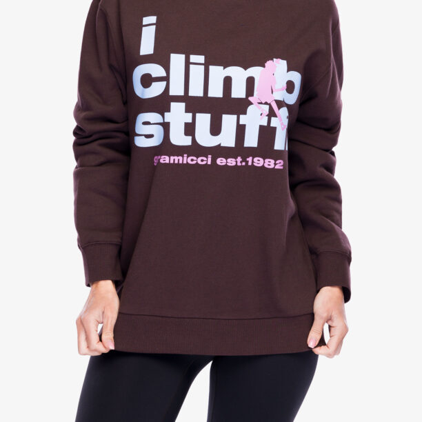 Hanorac fara gluga Gramicci I Climb Stuff Sweatshirt - deep brown preţ