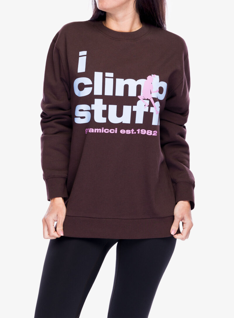 Hanorac fara gluga Gramicci I Climb Stuff Sweatshirt - deep brown preţ