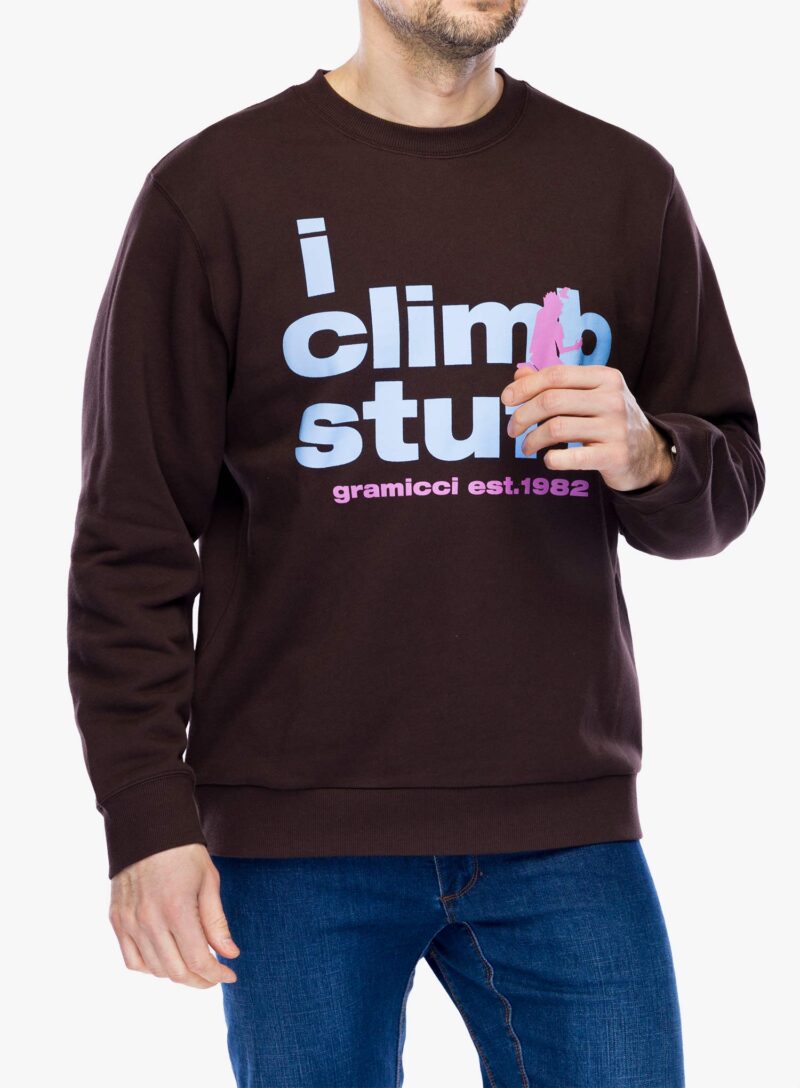 Original Hanorac fara gluga Gramicci I Climb Stuff Sweatshirt - deep brown