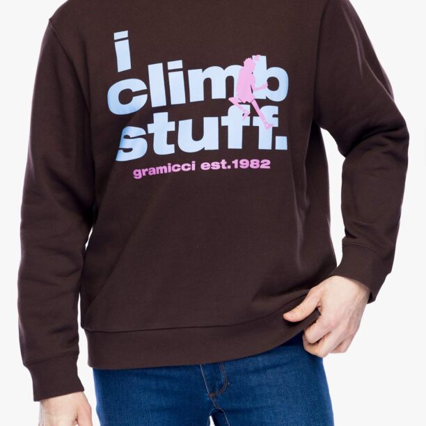 Hanorac fara gluga Gramicci I Climb Stuff Sweatshirt - deep brown