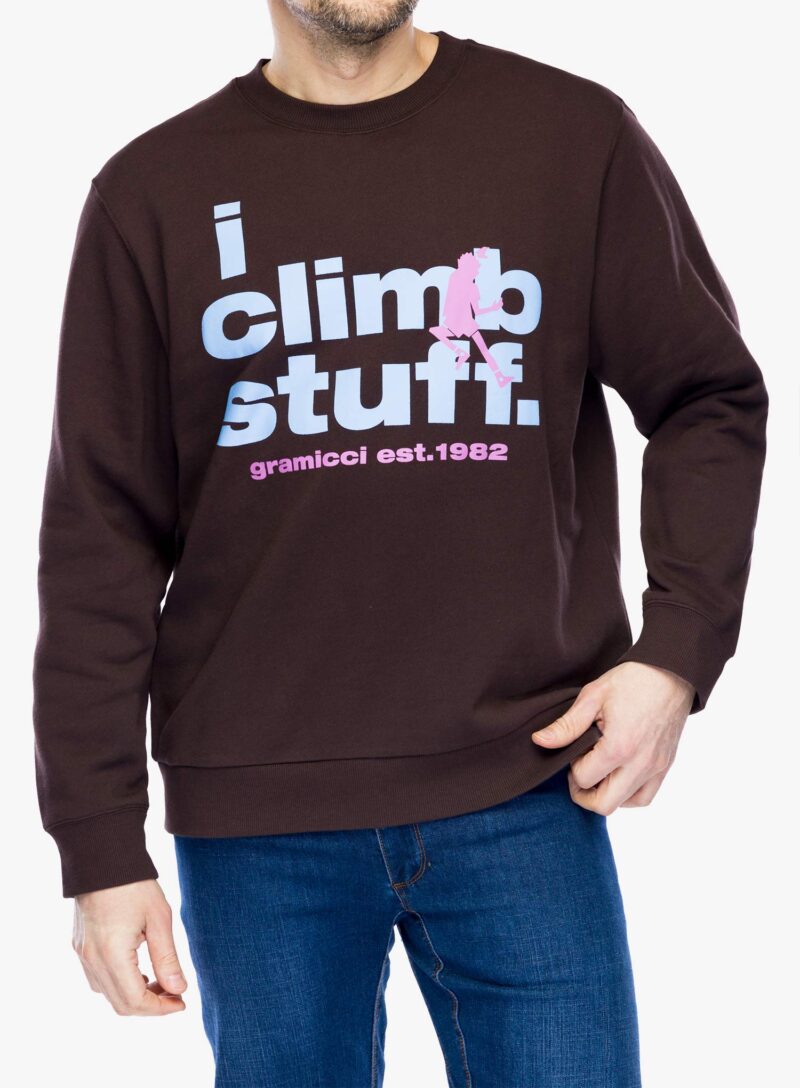 Hanorac fara gluga Gramicci I Climb Stuff Sweatshirt - deep brown