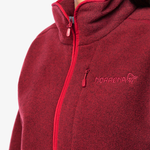 Original Hanorac fara gluga Norrona Norrøna Warm2 Halfzip - rhubarb melange